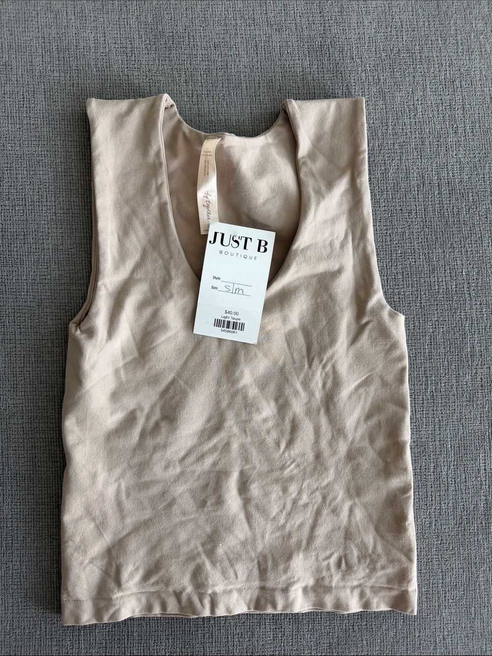 Just B Boutique By Together Womens Sleeveless Scoop Neck Tank Top - Nude